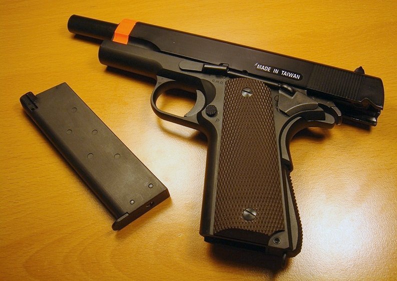 Gun lacks any Colt markings, to satisfy protective US market
