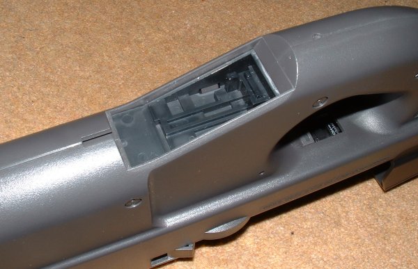 Ejection port is replicated on underside, but serves no function.