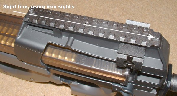 Crude iron sights fitted.