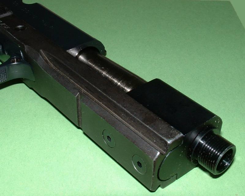 Rail, barrel block and silencer adapter.