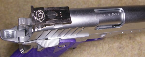 STI branded sights. Note the .38 chamber markings - This isn't a .45!