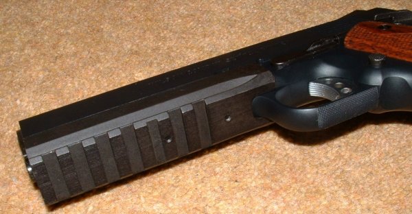 Underside of rail shows full size dimensions.