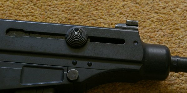 Small cocking 'handles' make cocking the Vz61 fiddlier than, say, a MAC11 or MP5K.